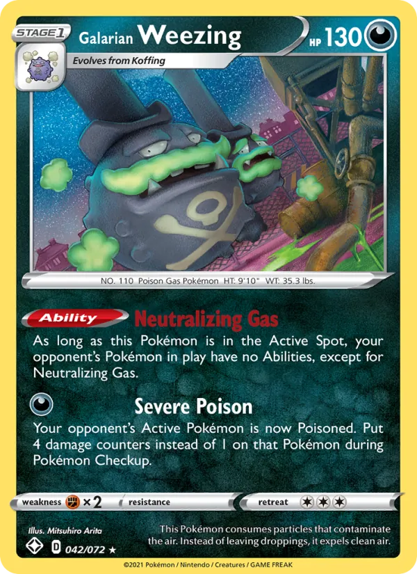 42-RH Galarian Weezing – Shining Fates