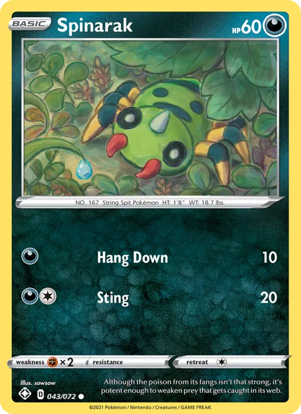 43-RH Spinarak – Shining Fates