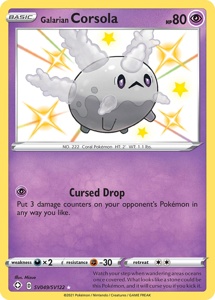 SV049 Galarian Corsola – Shining Fates