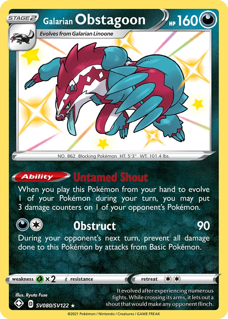SV080 Galarian Obstagoon – Shining Fates
