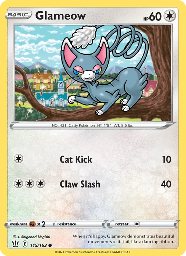 115 Glameow – Battle Styles