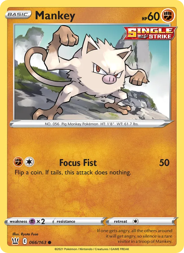 66 Mankey – Battle Styles