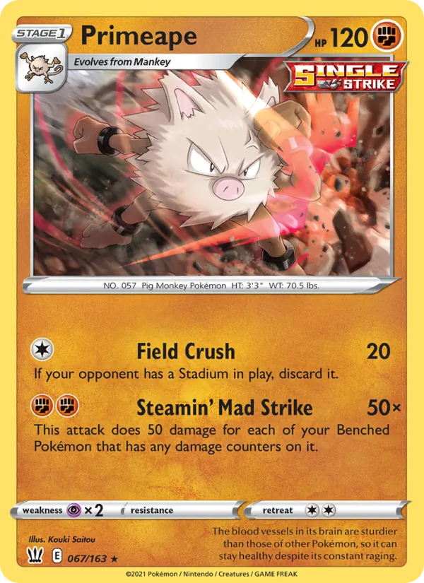 67 Primeape – Battle Styles