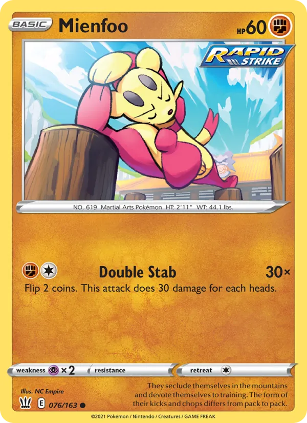 76 Mienfoo – Battle Styles
