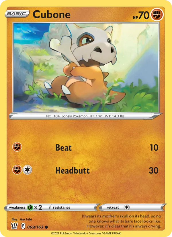 69-RH Cubone – Battle Styles