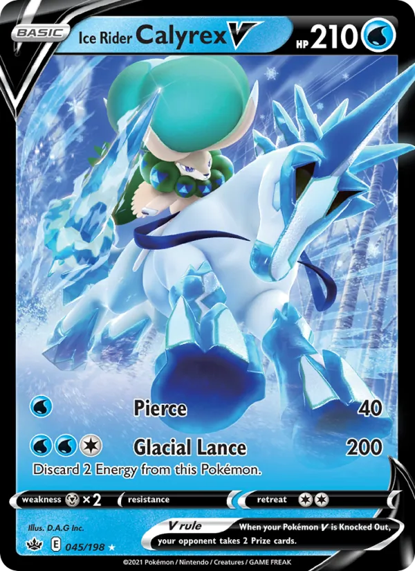 45-holo-snowflake Ice Rider Calyrex V (Snowflake stamp) – Chilling Reign