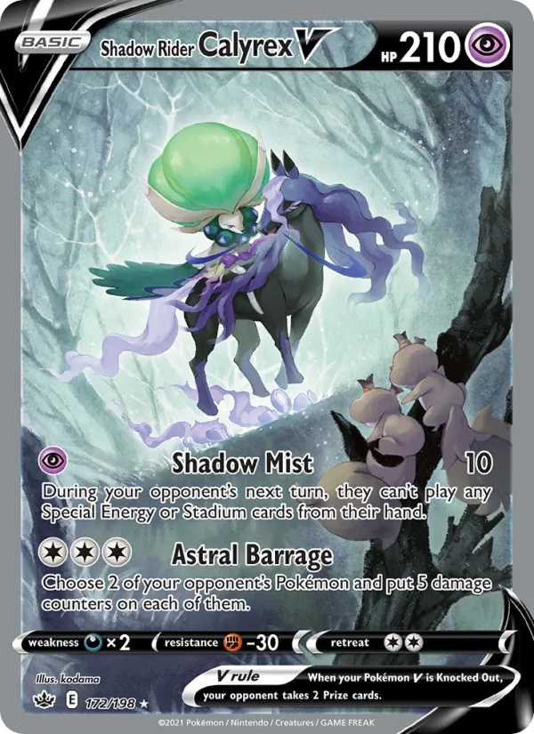 172 Shadow Rider Calyrex V – Chilling Reign