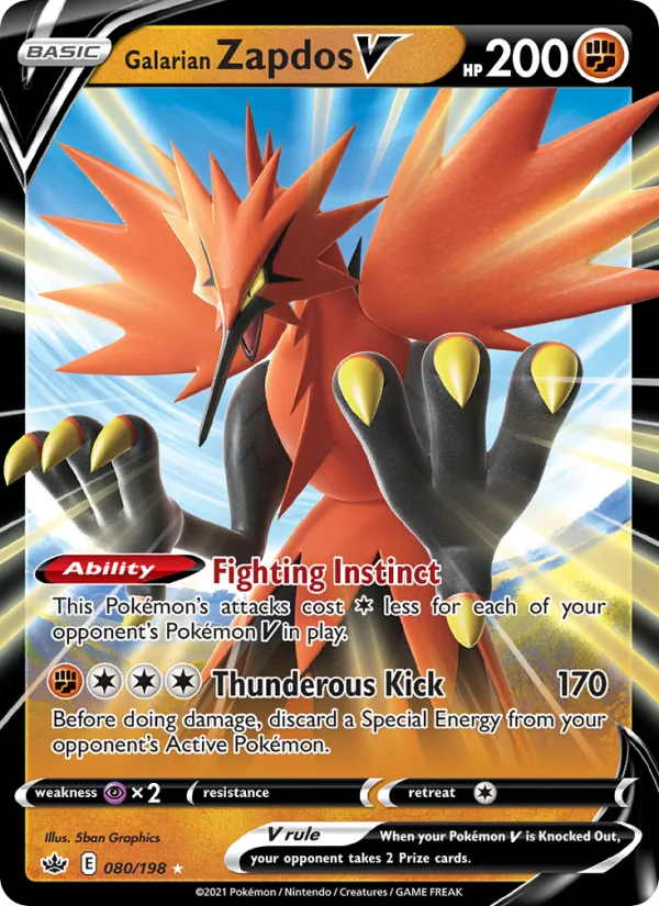 80 Galarian Zapdos V – Chilling Reign
