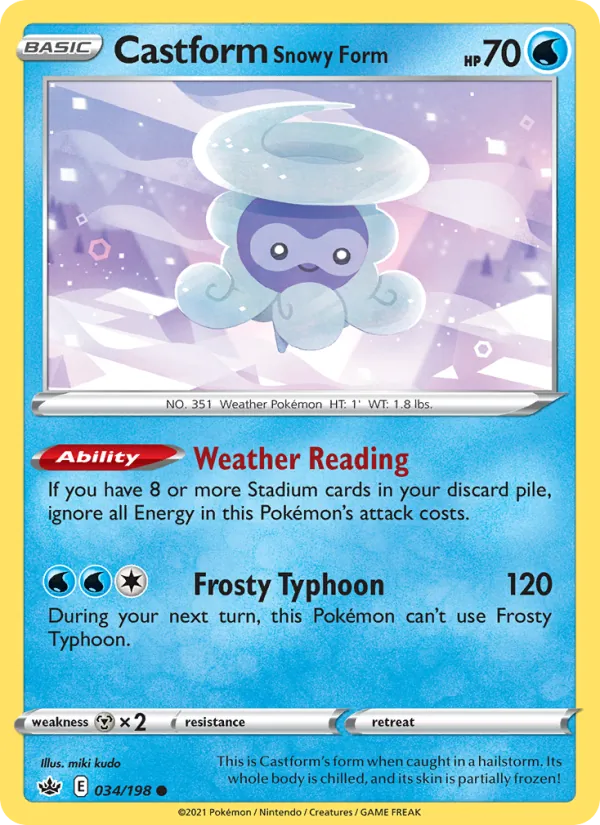 34-RH Castform Snowy Form – Chilling Reign