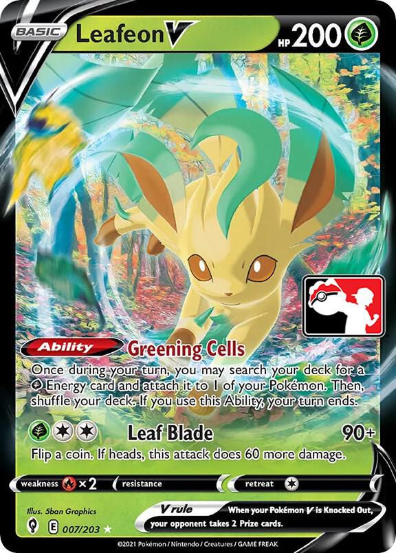 7-holo-playerrewardsprogram Leafeon V (Player Rewards stamp) – Evolving Skies