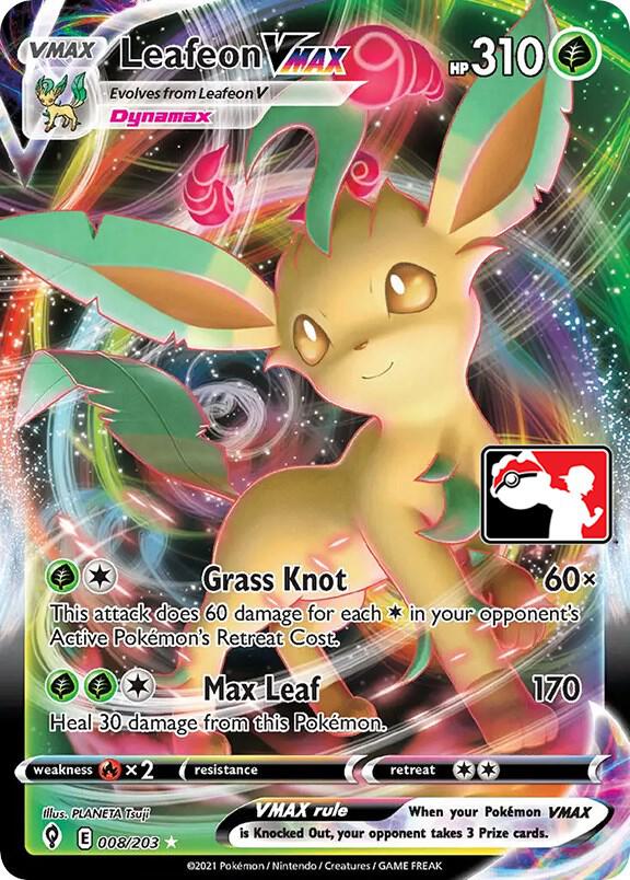 8-holo-playerrewardsprogram Leafeon VMAX (Player Rewards stamp) – Evolving Skies