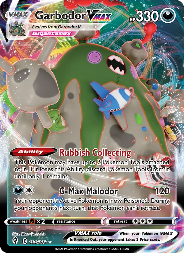 101 Garbodor VMAX – Evolving Skies