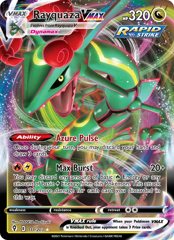 111 Rayquaza VMAX – Evolving Skies