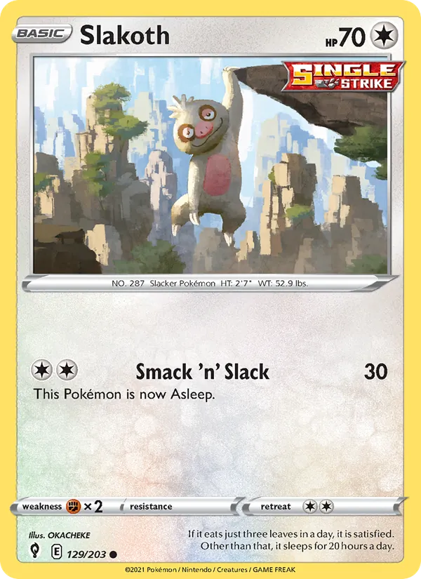 129 Slakoth – Evolving Skies