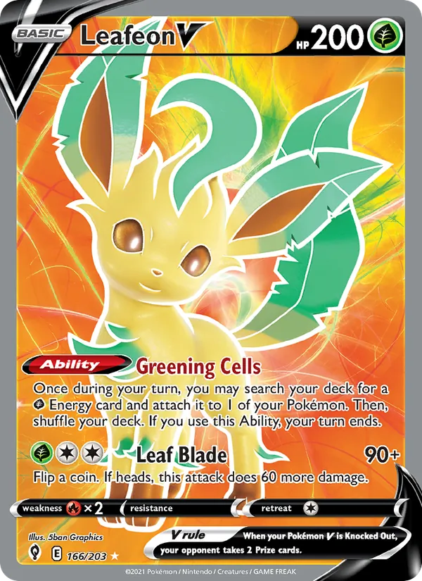 166 Leafeon V – Evolving Skies