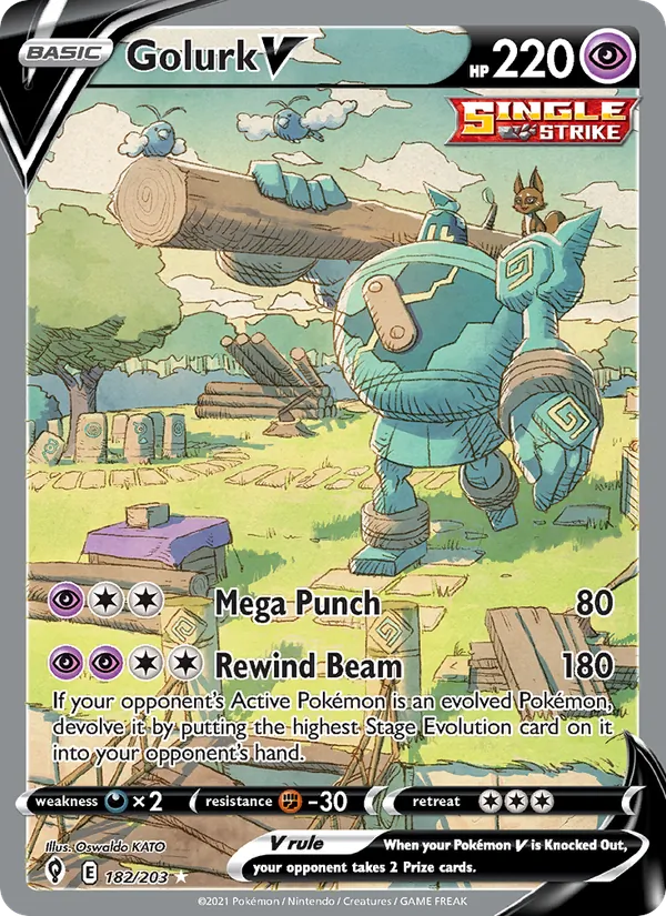 182 Golurk V – Evolving Skies