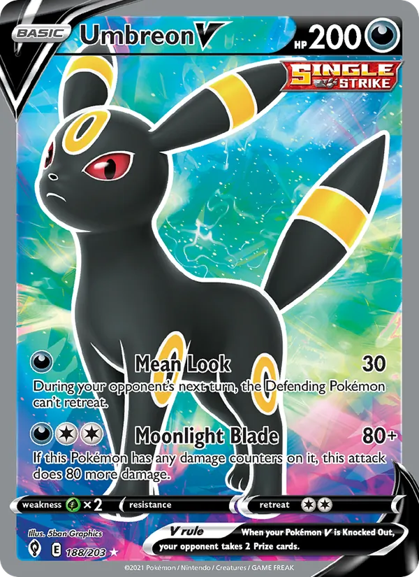 188 Umbreon V – Evolving Skies