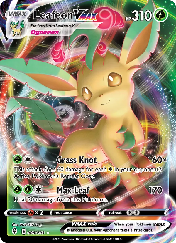 8 Leafeon VMAX – Evolving Skies
