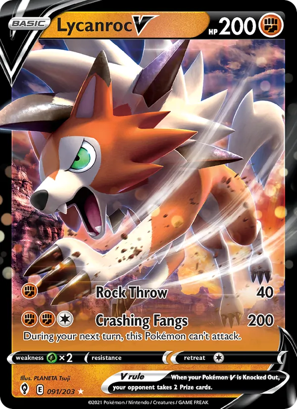 91 Lycanroc V – Evolving Skies