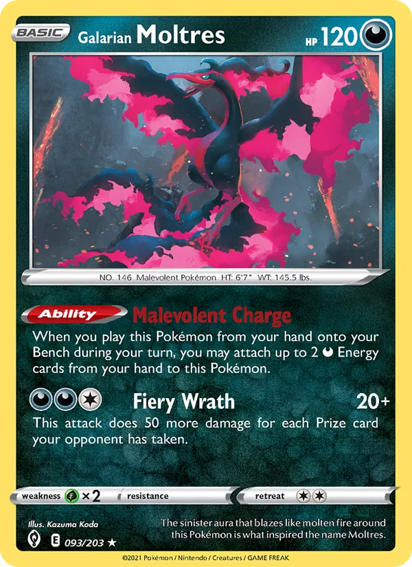 93 Galarian Moltres – Evolving Skies