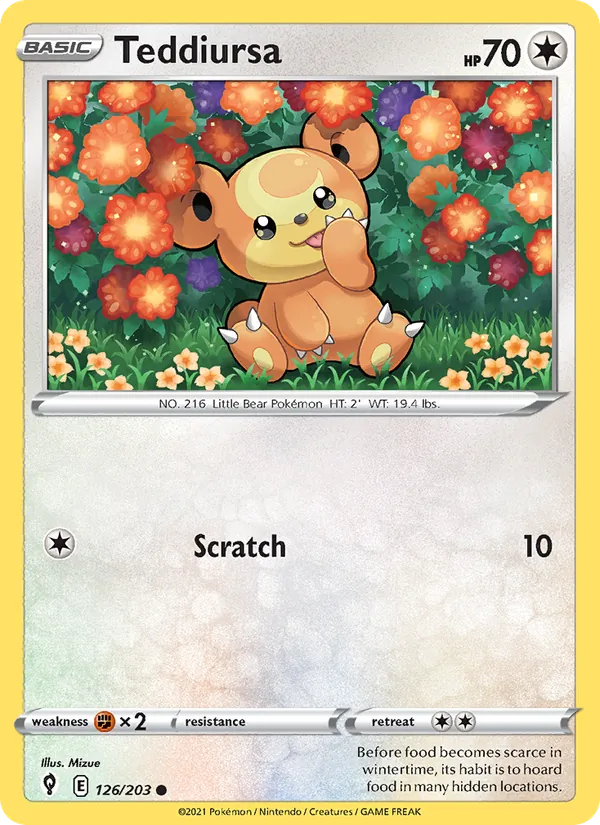 126-RH Teddiursa – Evolving Skies
