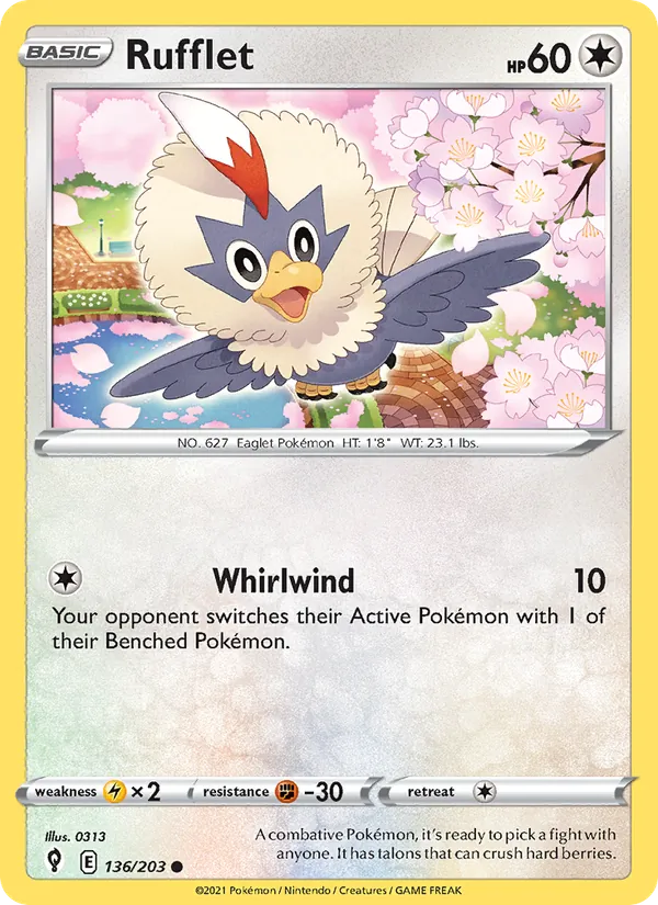 136-RH Rufflet – Evolving Skies