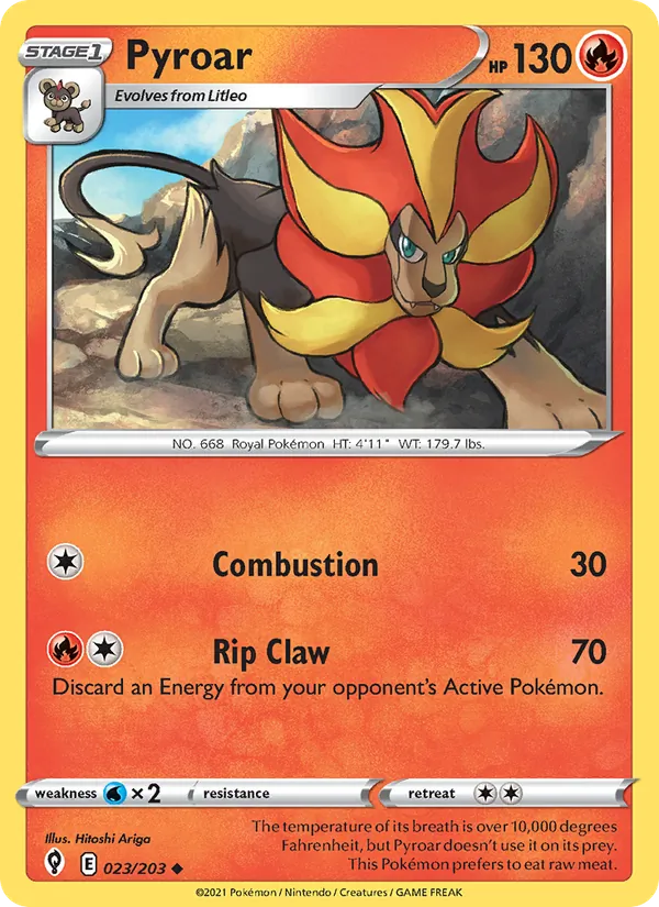 23-RH Pyroar – Evolving Skies