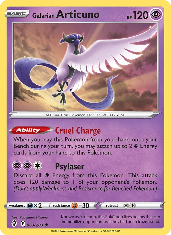 63-RH Galarian Articuno – Evolving Skies