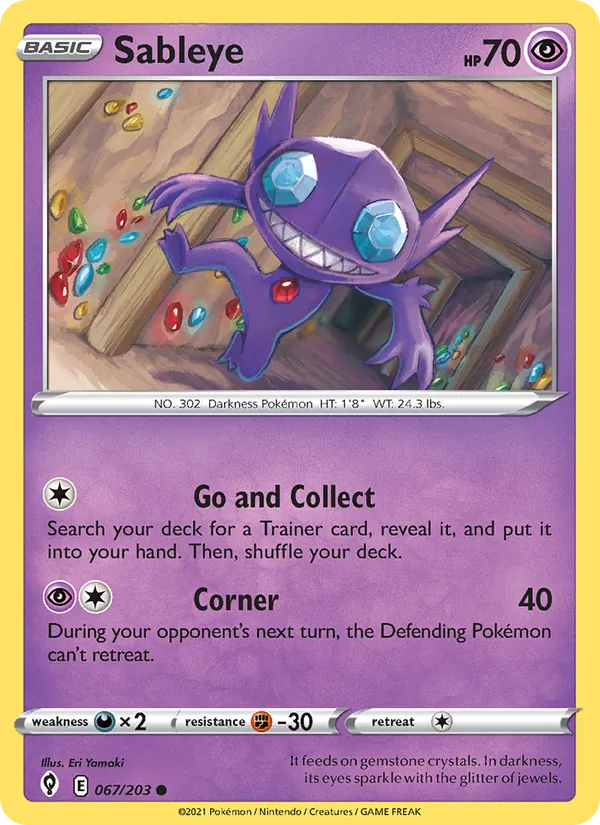 67-RH Sableye – Evolving Skies