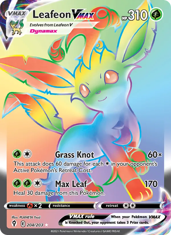 204 Leafeon VMAX – Evolving Skies