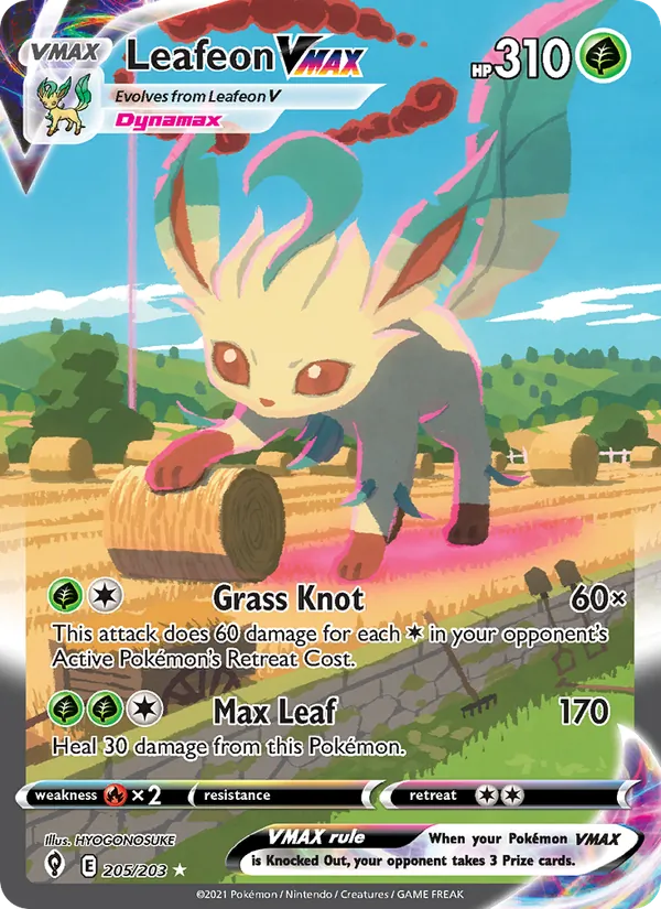205 Leafeon VMAX – Evolving Skies