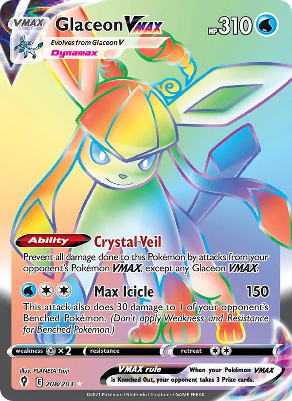 208 Glaceon VMAX – Evolving Skies