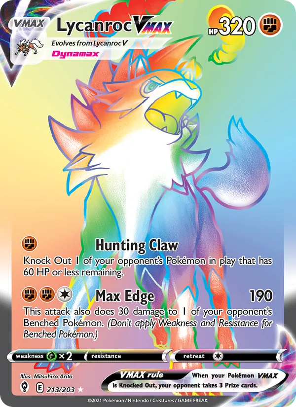 213 Lycanroc VMAX – Evolving Skies