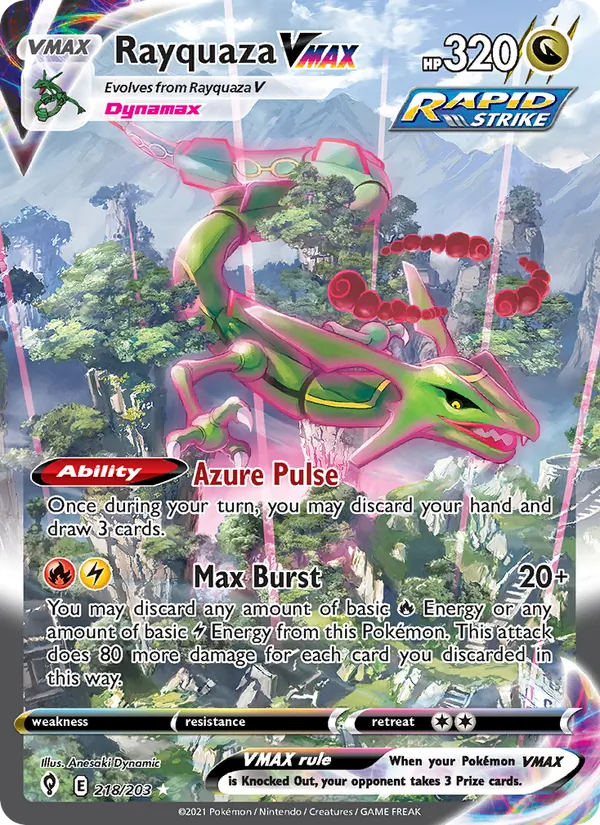218 Rayquaza VMAX – Evolving Skies