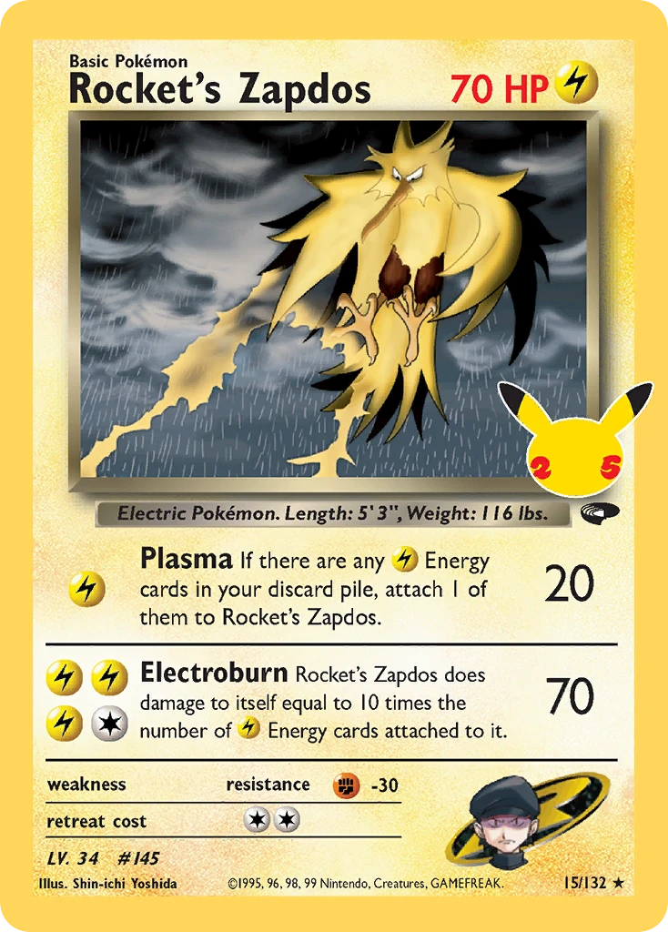 CC007 Rocket's Zapdos – Celebrations
