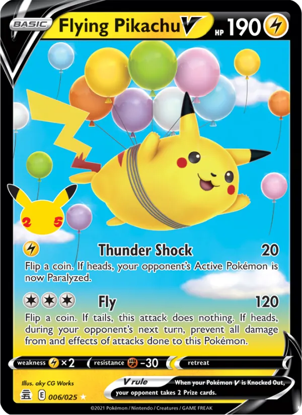 6 Flying Pikachu V – Celebrations