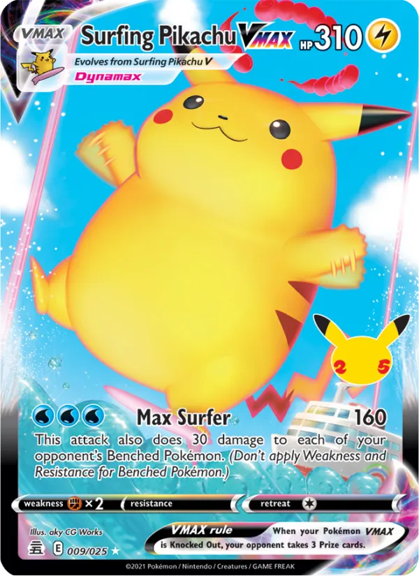 9 Surfing Pikachu VMAX – Celebrations