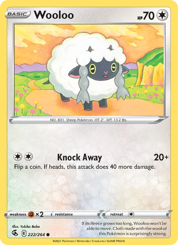 222-holo-cosmos Wooloo (Holo, Cosmos Holo) – Fusion Strike