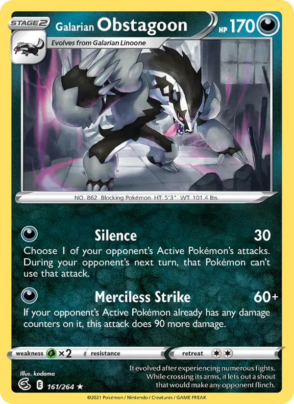 161 Galarian Obstagoon – Fusion Strike