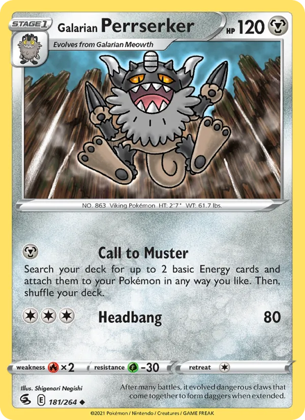 181 Galarian Perrserker – Fusion Strike
