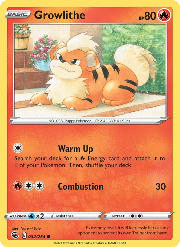 32-RH Growlithe – Fusion Strike