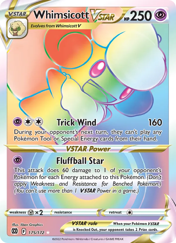 175 Whimsicott VSTAR – Brilliant Stars