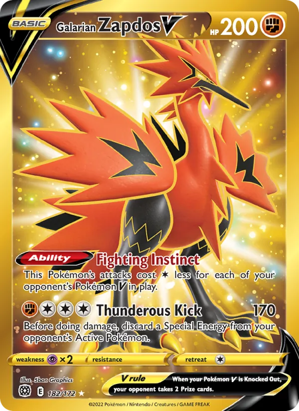 182 Galarian Zapdos V – Brilliant Stars