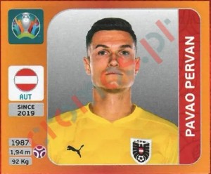 236 Pavao Pervan – UEFA Euro 2020 Tournament Edition Panini