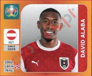 238 David Alaba – UEFA Euro 2020 Tournament Edition Panini