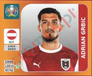 253 Adrian Grbic – UEFA Euro 2020 Tournament Edition Panini