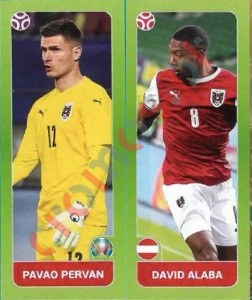 256 Pavao Pervan / David Alaba – UEFA Euro 2020 Tournament Edition Panini