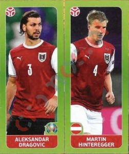 257 Aleksandar Dragovic / Martin Hinteregger – UEFA Euro 2020 Tournament Edition Panini
