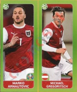 261 Marko Arnautović / Michael Gregoritsch – UEFA Euro 2020 Tournament Edition Panini