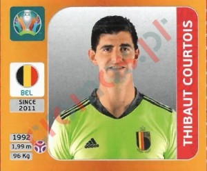 124 Thibaut Courtois – UEFA Euro 2020 Tournament Edition Panini